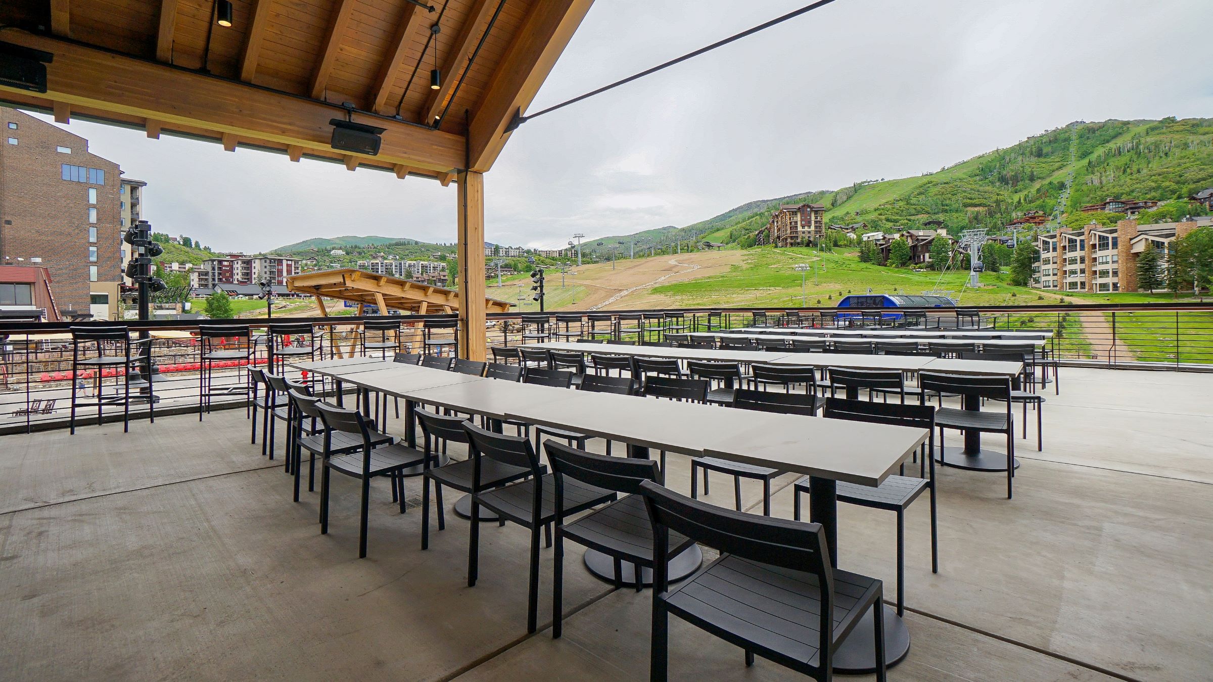 Upper level of The Range Food & Drink Hall at Steamboat Resort.